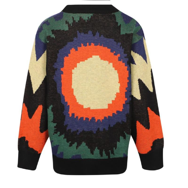 Molo Colorful knitted smiley face sweater