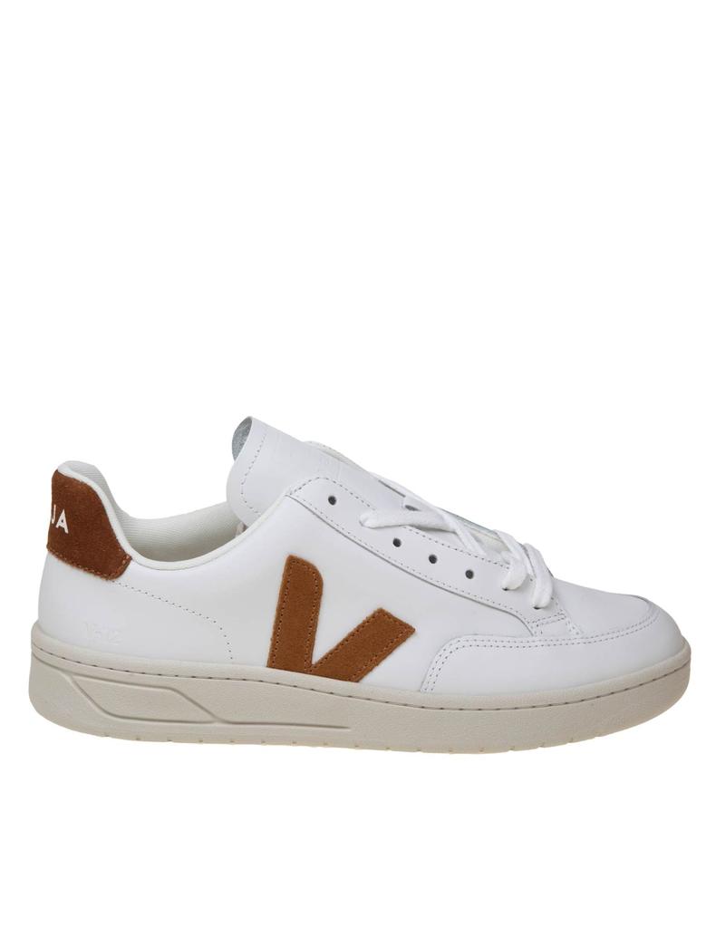 【VEJA】Urka Sneakers White Camel Veja Urca Sneakers In White And Camel Leather And Suede