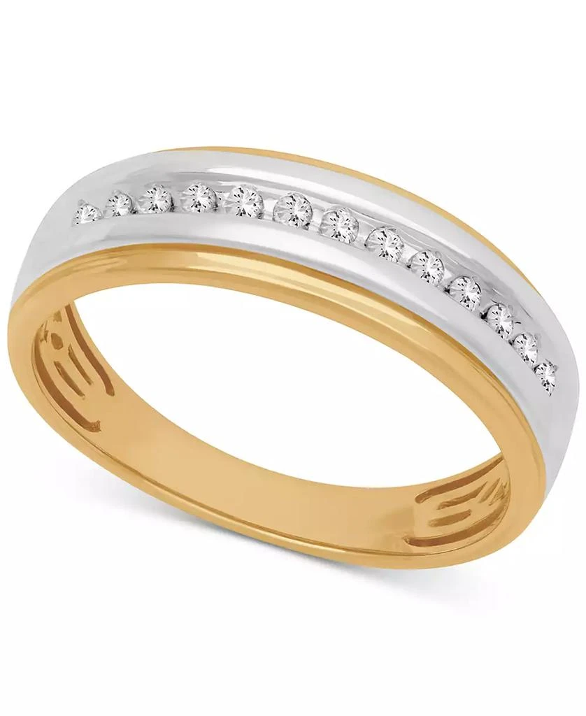 Macy's Men's Diamond Wedding Band (1/6 ct. t.w.) in 14k Gold 2