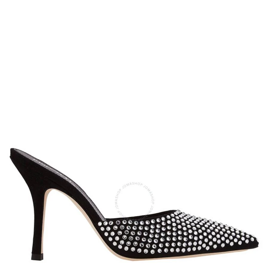 Paris Texas Paris Texas Black Diamond Crystal Embellished Hollywood Mules, Brand Size 37 ( US Size 7 ) 1