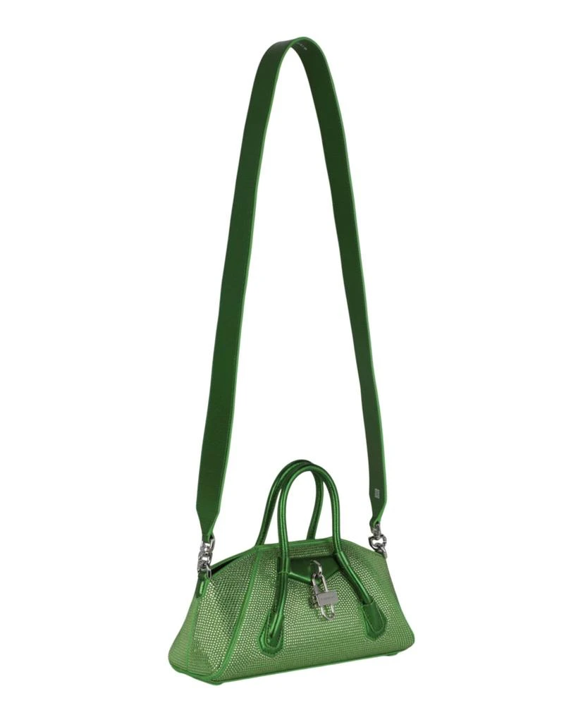 Givenchy Mini Antigona Stretch Top Handle Bag In Satin With Strass 4