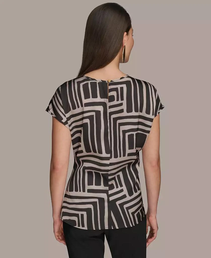 Donna Karan Women's Cap-Sleeve Printed Top 2