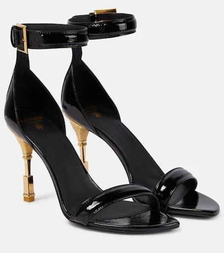 Balmain Moneta patent leather sandals 1