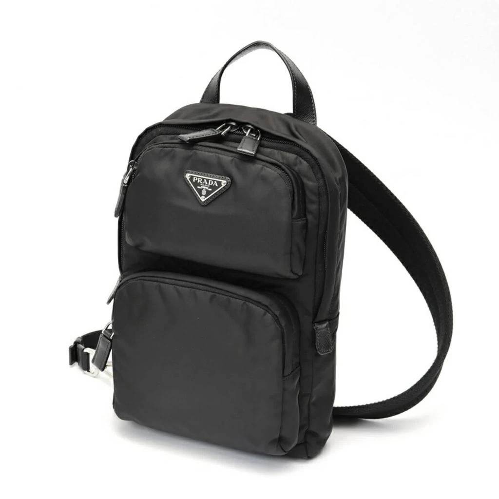 Prada Nylon Leather Backpack (Pre-Owned)