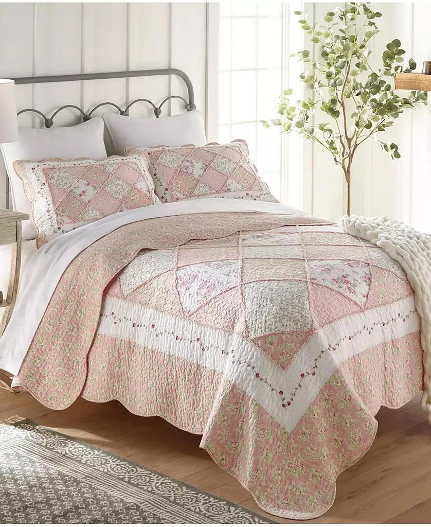 Donna Sharp Strawberry Garden 3 Piece Cotton Quilt Set 6