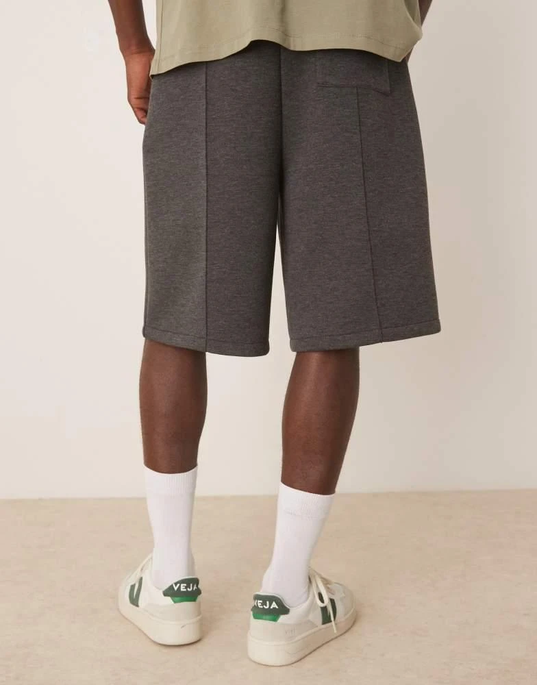 ASOS ASOS DESIGN oversized scuba short in charcoal marl 3