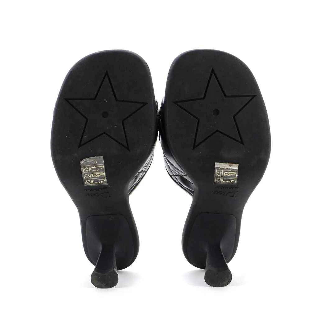 Dior Women's Dio(r)evolution Heeled Slide Sandals Cannage Quilt Leather 4