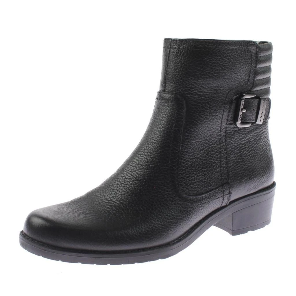Anne Klein Sport Lanette Womens Solid Round Toe Motorcycle Boots 1