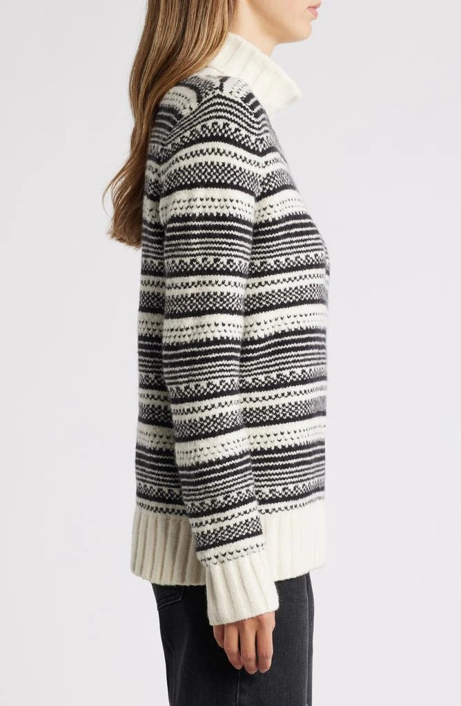 Caslon Stripe Jacquard Turtleneck Sweater 4
