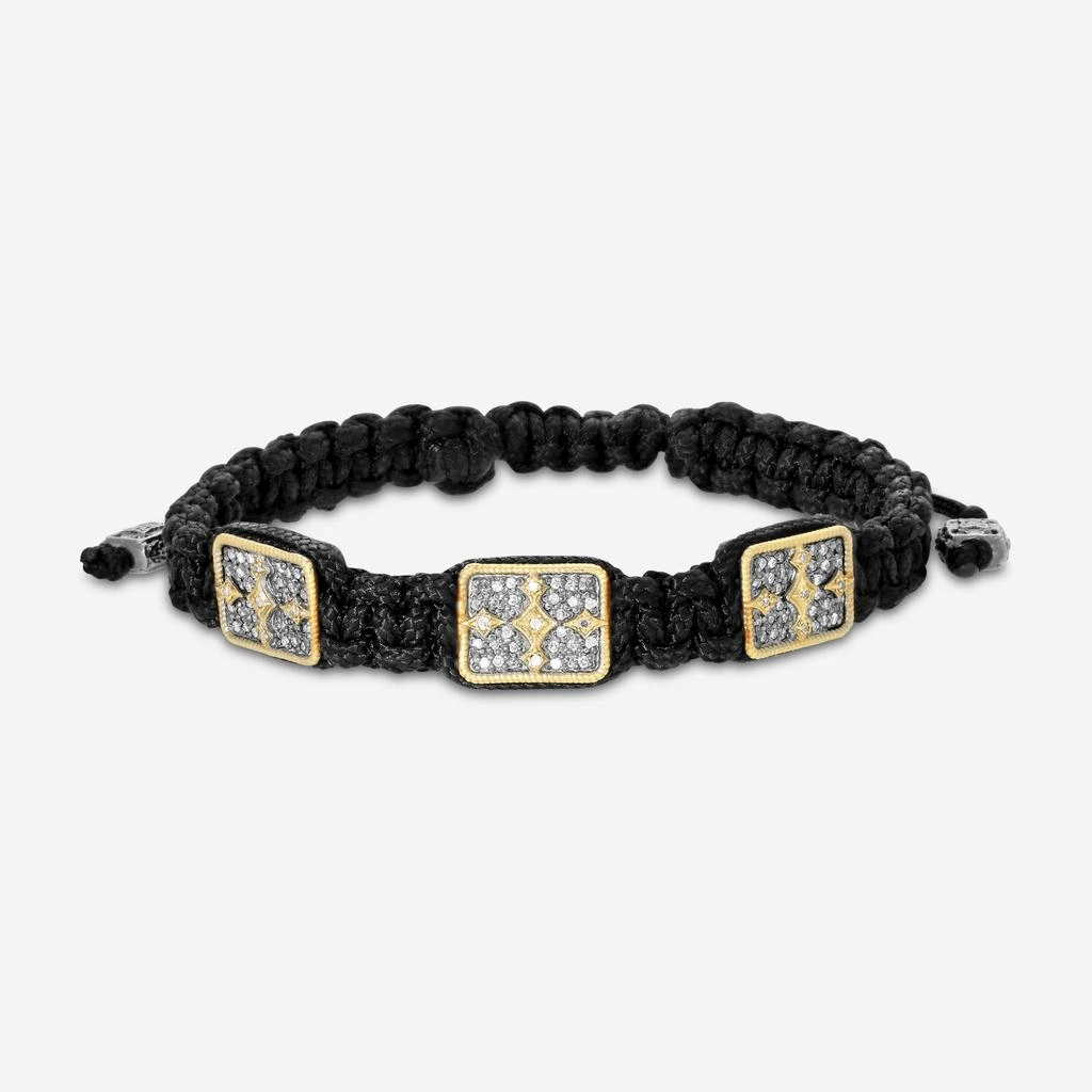 Armenta Armenta Men
s Romero 18K Yellow Gold 
Sterling Silver Diamond Cord Bracelet 18065