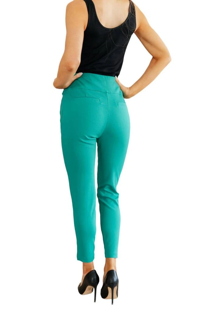 Dear Scarlett Magic Ankle Crop Skinny Pants In Kelly Green 3