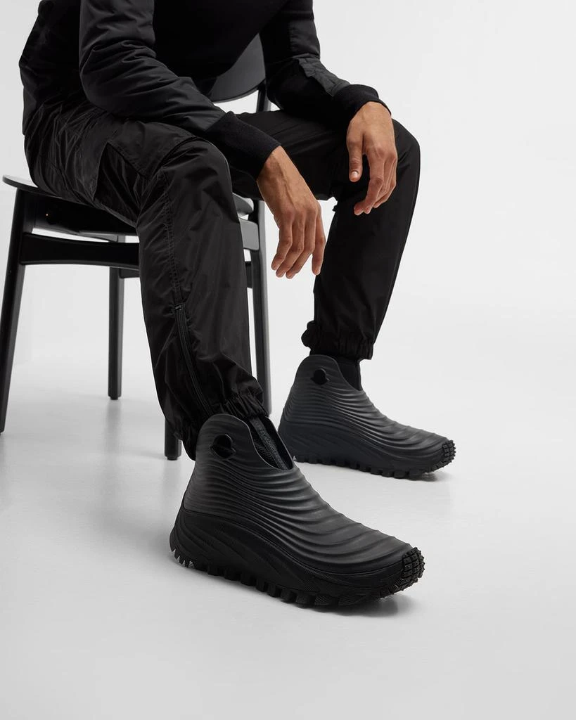 Moncler Men's Acqua High Ribbed Rain Boots 2