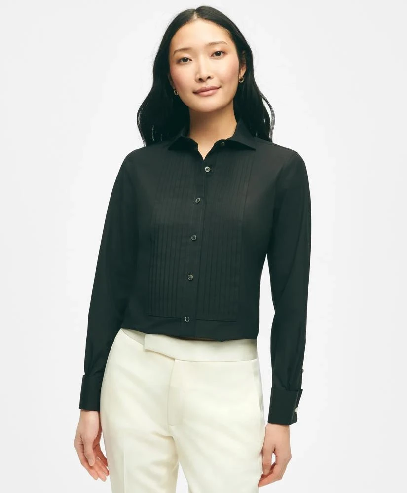 Brooks Brothers Black Fleece Pleated Tuxedo Shirt in Sea Island Cotton 3