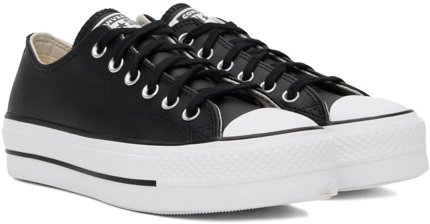 Converse Black Chuck Taylor All Star Platform Leather Low Top Sneakers 4
