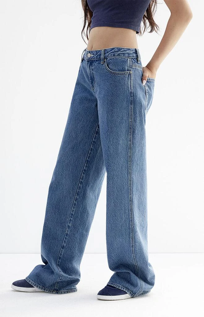 PacSun Casey Medium Wash Low Rise Baggy Jeans 3