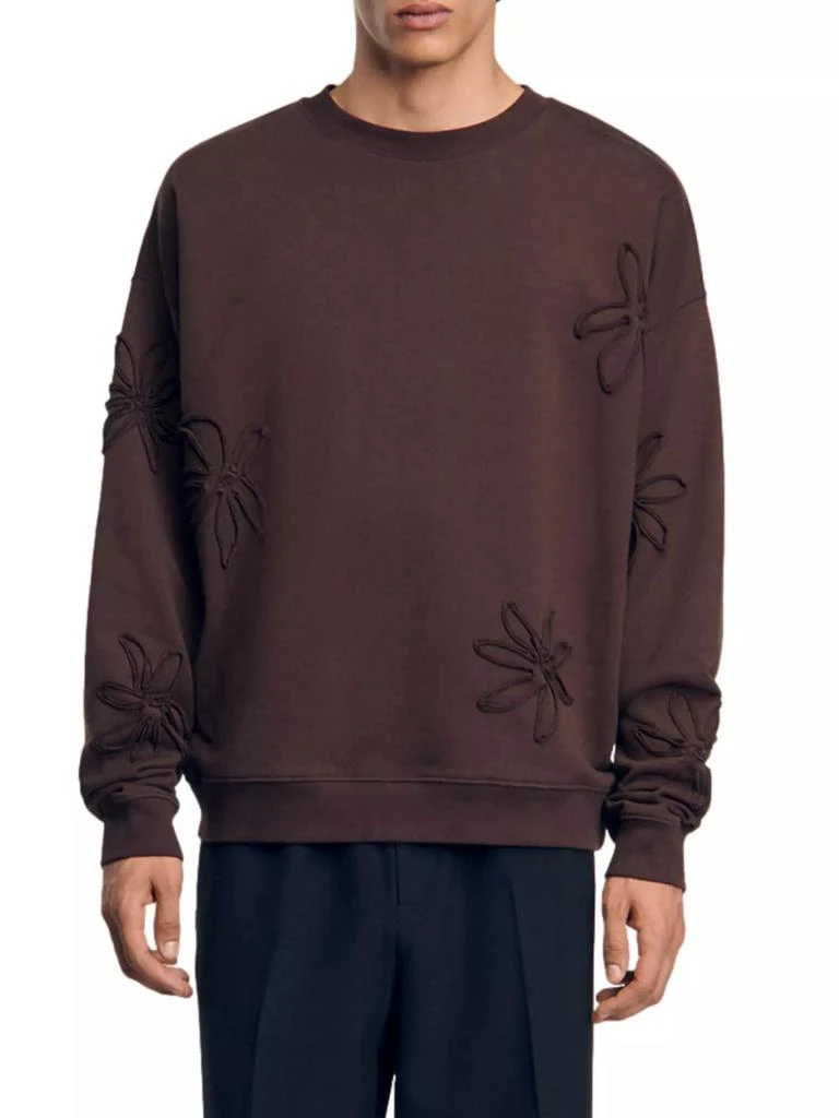 Sandro Oversized Floral Sweatshirt 5
