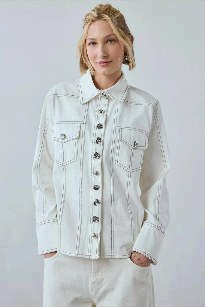 Ghospell Ghospell Meredith Cotton Button-Down Shirt 1