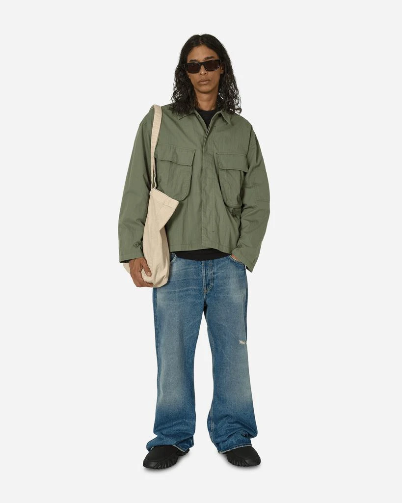 STUSSY Military Longsleeve Overshirt Olive 4