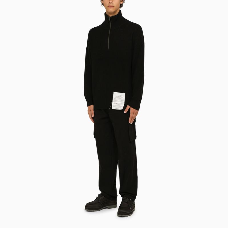 Ballantyne Black cashmere turtleneck jumper