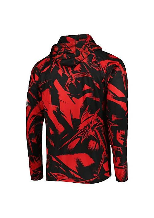 Columbia Ncaa Georgia Bulldogs Super Terminal Tackle Omni Shade Raglan Long Sleeve Hoodie T Shirt 3