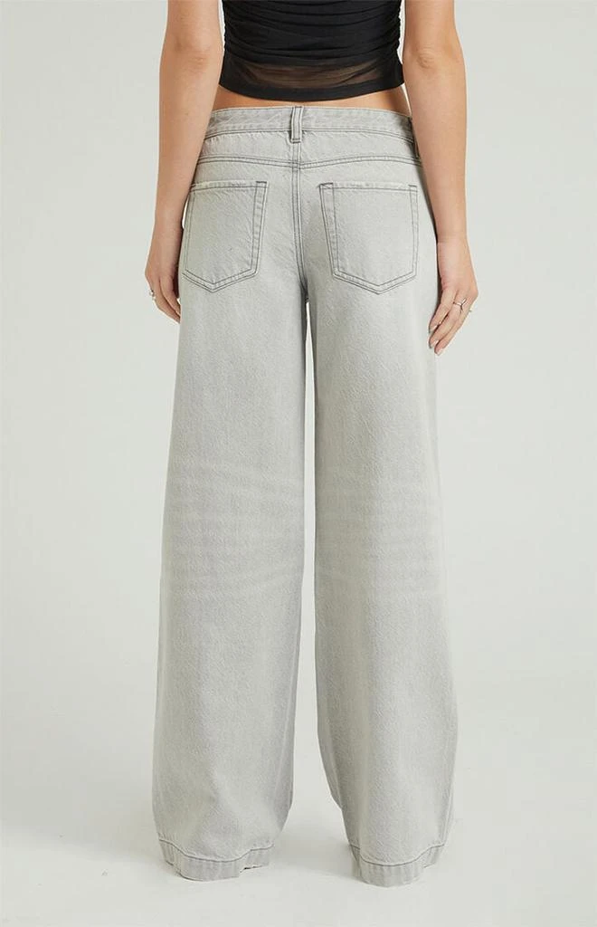 PacSun Casey Light Gray Dart Low Rise Baggy Jeans 4