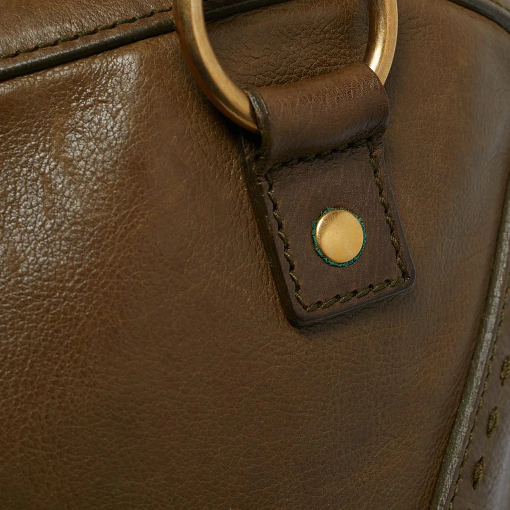 Yves Saint Laurent Yves Saint Laurent Olive Green Leather Large Muse Bag 10