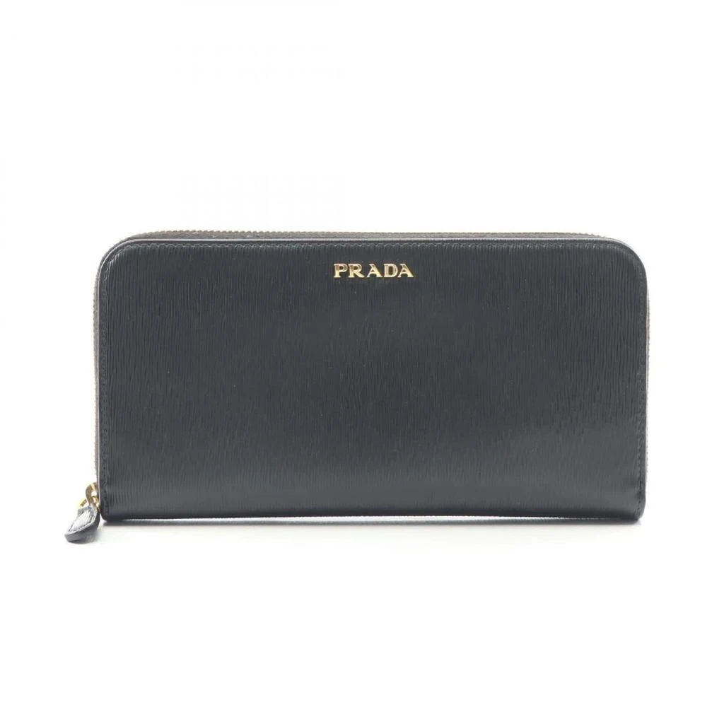 Prada Leather Long Wallet (Bi-Fold) (Pre-Owned)