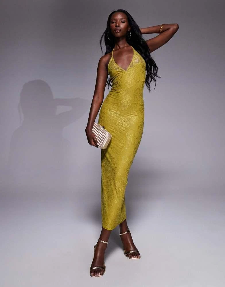 Shop ASOS DESIGN lace halterneck maxi dress in chartreuse on Sale at  BeyondStyle  Get 70% Off ASOS DESIGN lace halterneck maxi dress in  chartreuse with Limited-Time Flash Deals, Exclusive Discounts, and