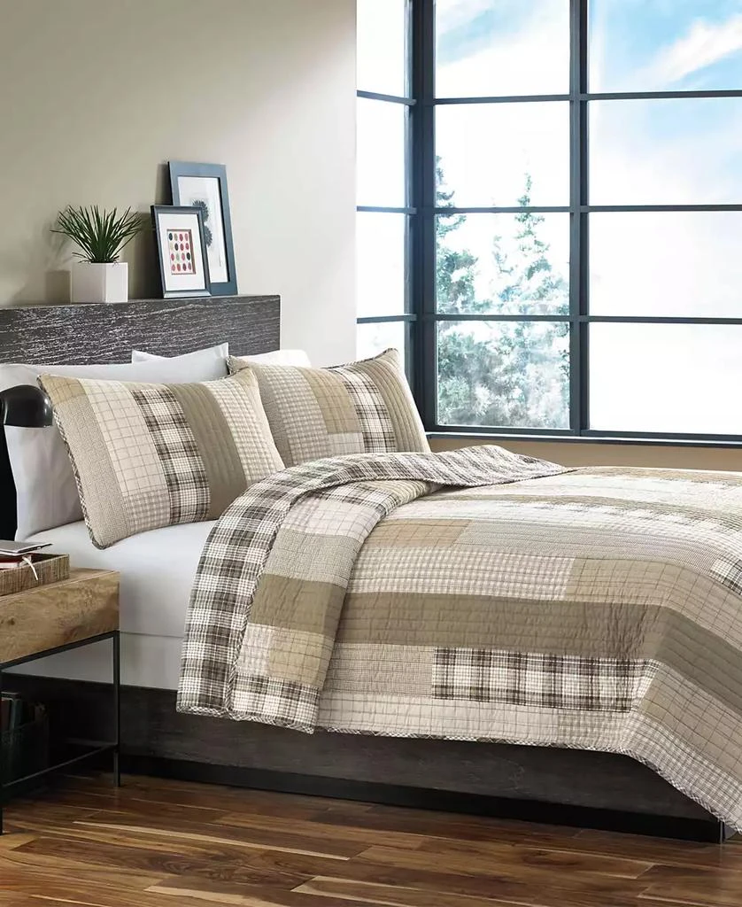 Eddie Bauer Fairview Saddle Reversible 3-Pc. Quilt Set 1