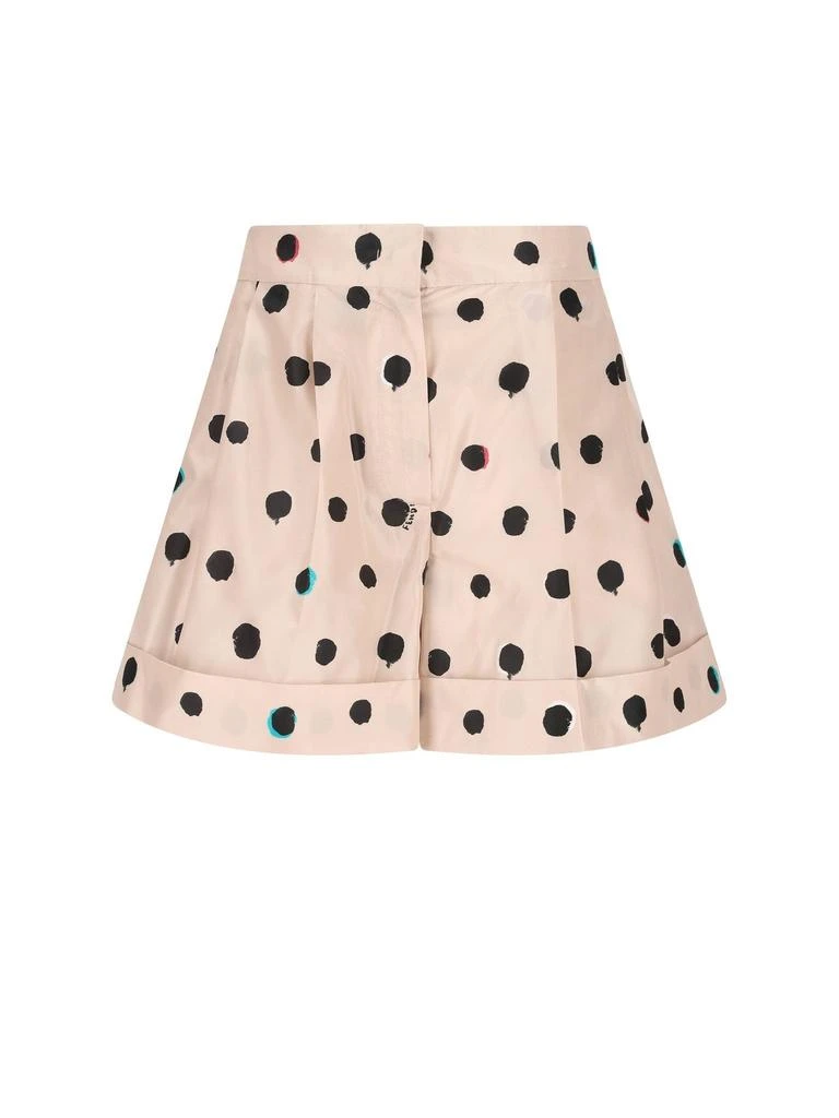 Fendi Fendi Falena Dots Printed Turn-Up Hem Shorts 1