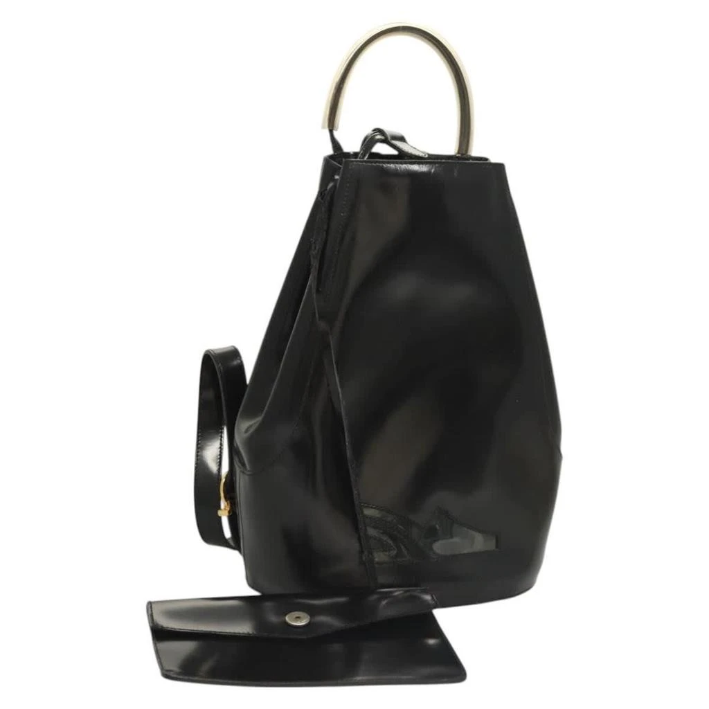 Salvatore Ferragamo Vintage Gancini Backpack Patent Leather Patent_Leather Backpack Bag (Pre-Owned)