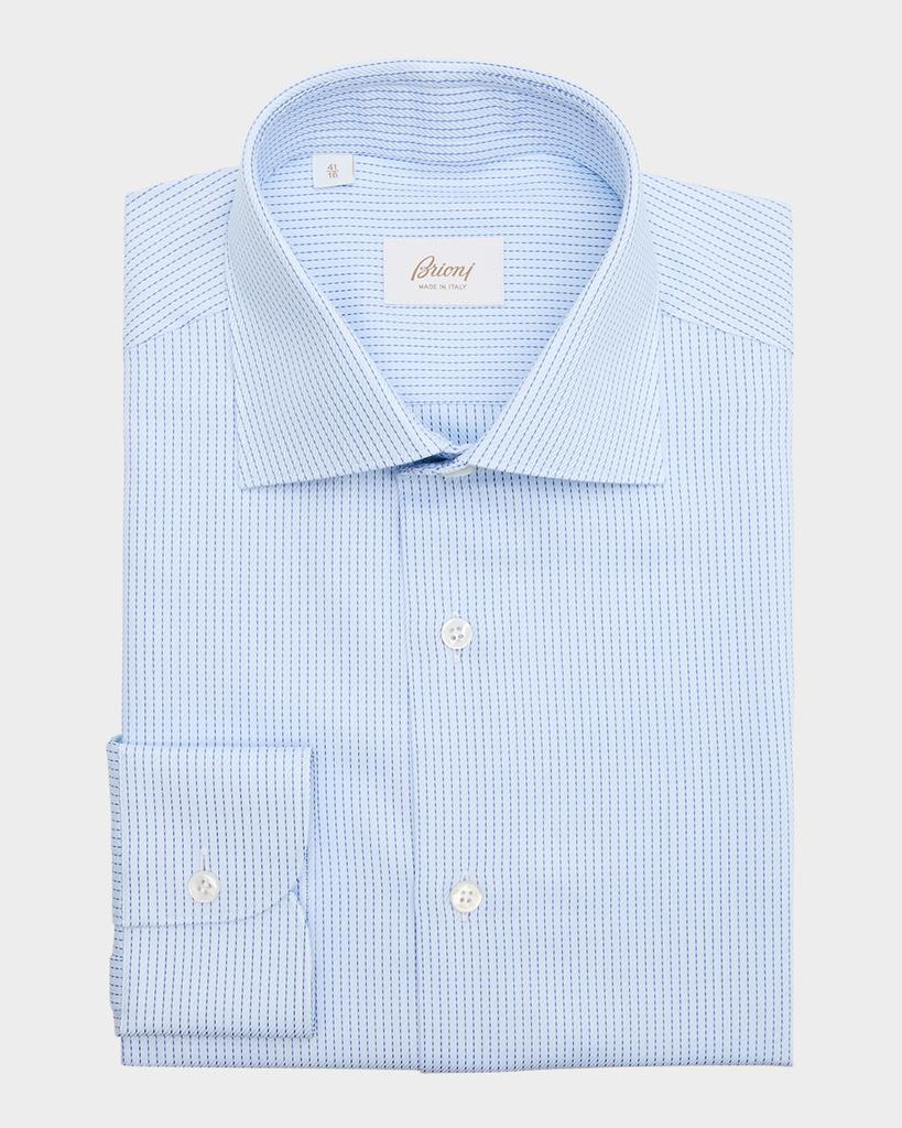 Brioni Men's Cotton Micro-Stripe Classic-Fit Dress Shirt