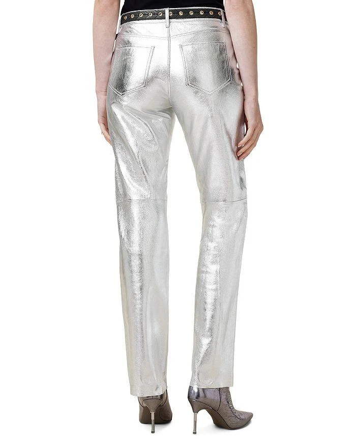 ALL SAINTS Saige Leather Foil Pants 3