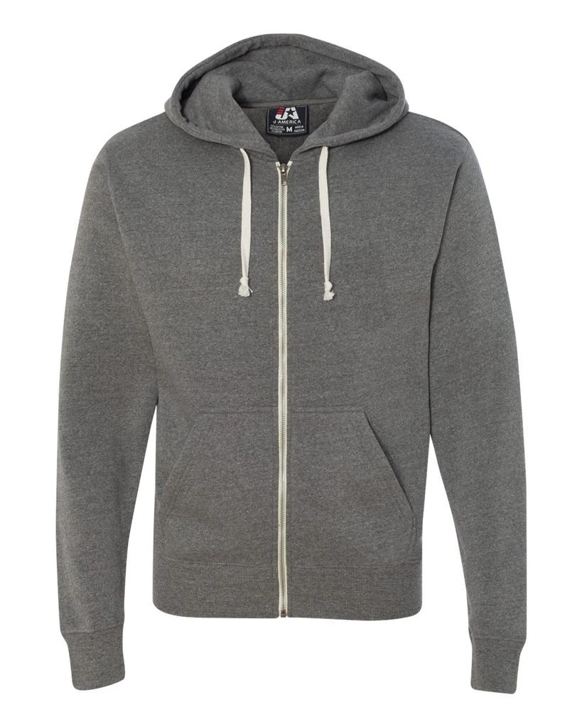 J America Triblend Full-Zip Hooded Sweatshirt 6