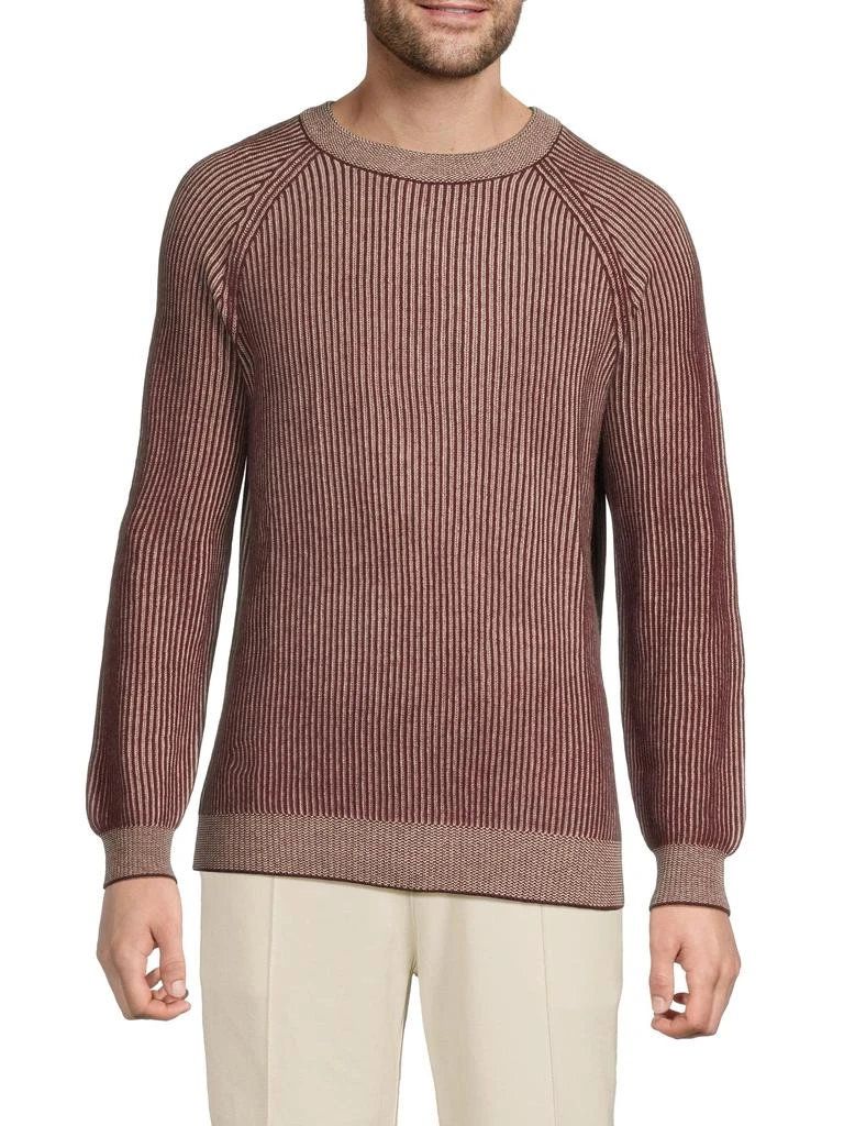 Brunello Cucinelli Striped Rib-Knit Cashmere Sweater 1
