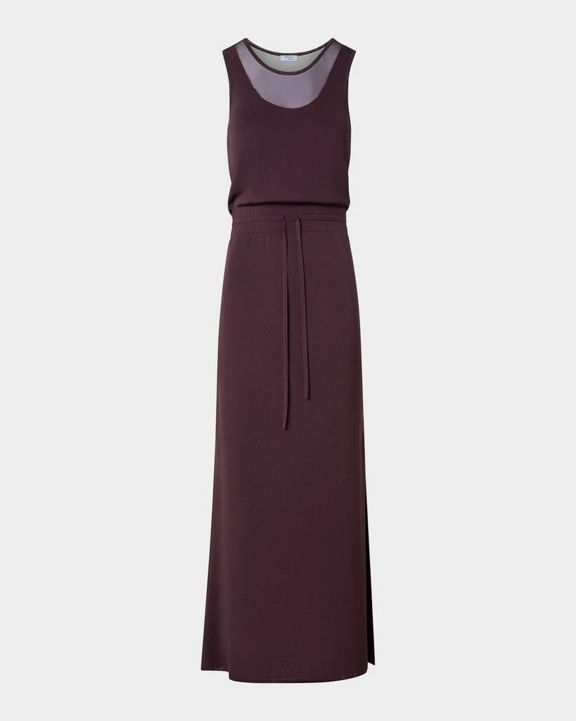 Shop Sleeveless Layered Sheer Viscose Knit Drawstring Midi Dress on Sale at  BeyondStyle  Get 60% Off Sleeveless Layered Sheer Viscose Knit Drawstring  Midi Dress with Limited-Time Flash Deals, Exclusive Discounts, and