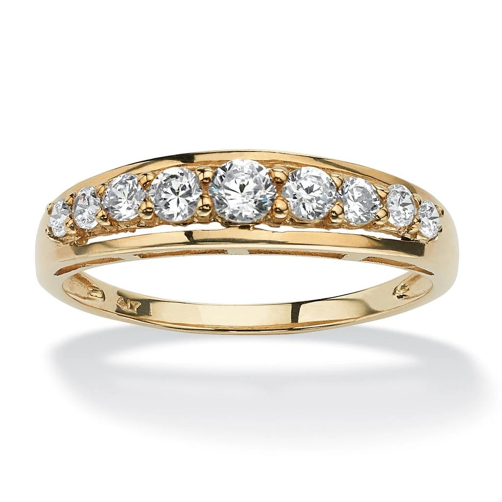 Palm Beach Jewelry .93 TCW Round Cubic Zirconia Ring in 10k Gold 1
