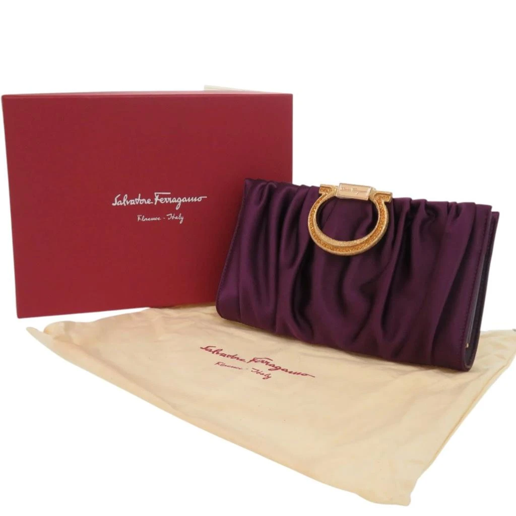 Salvatore Ferragamo Satin Clutch Bag (Pre-Owned) 2