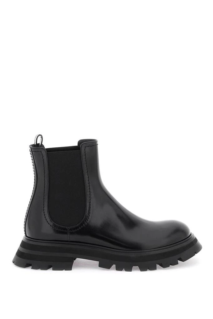 ALEXANDER MCQUEEN Alexander mcqueen shiny leather chelsea boots 1