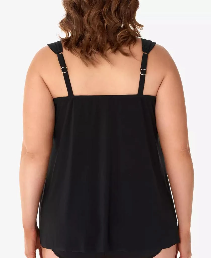 Miraclesuit Plus Size Razzle Dazzle Asymmetrical-Drape Tankini Top 2