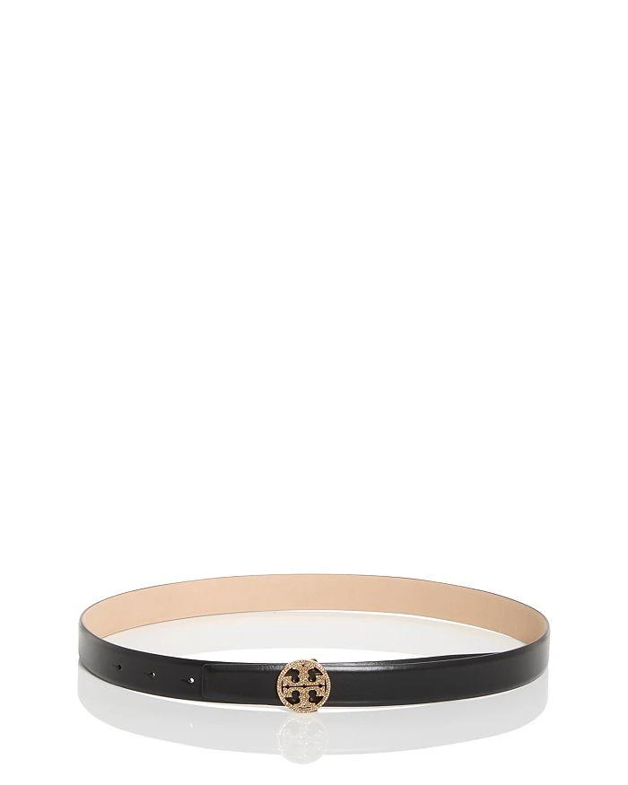 Tory Burch Women's Miller Logo Embellished Leather Belt 1
