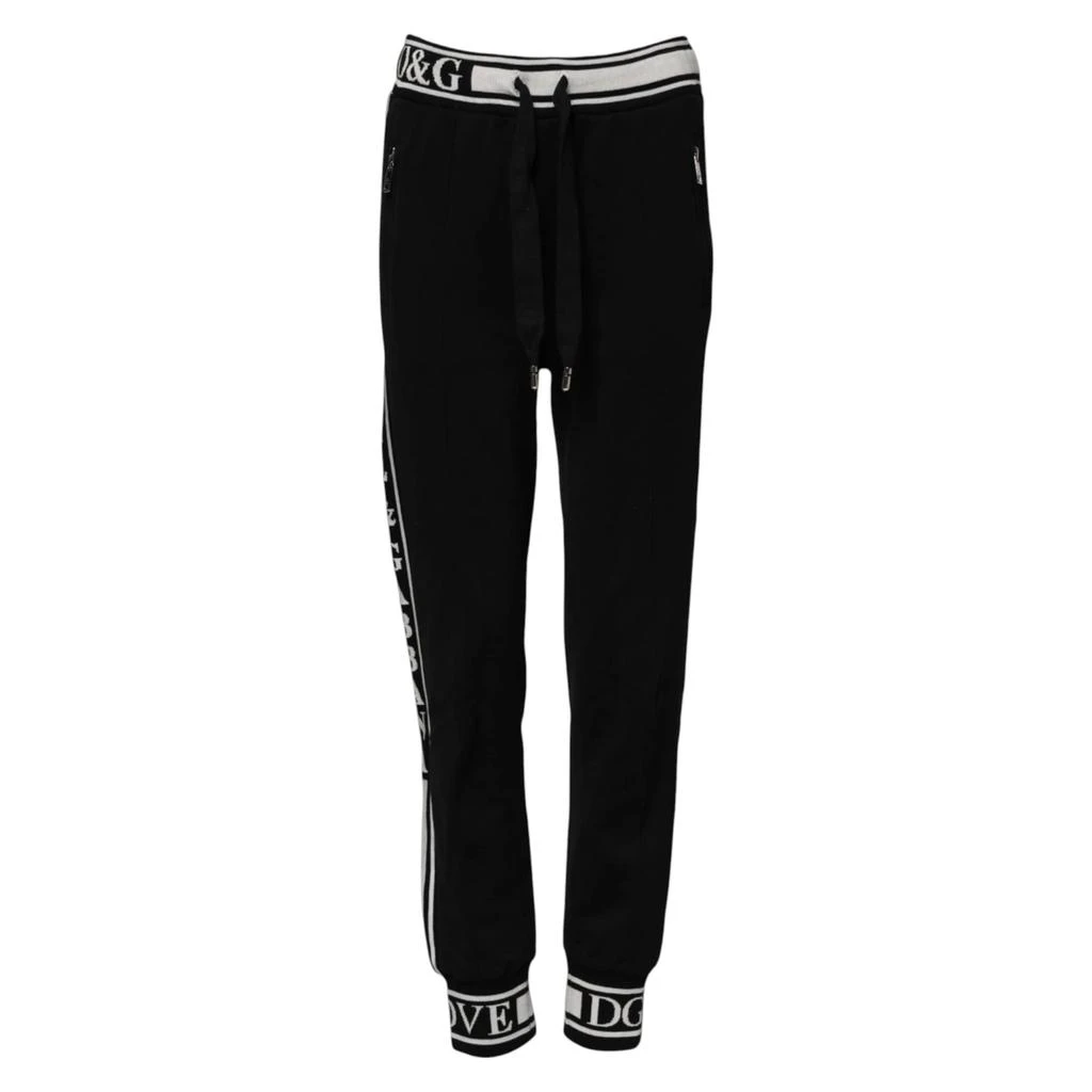 Dolce 
Gabbana Cotton Jogger Logo Waist Women
s Pants 4