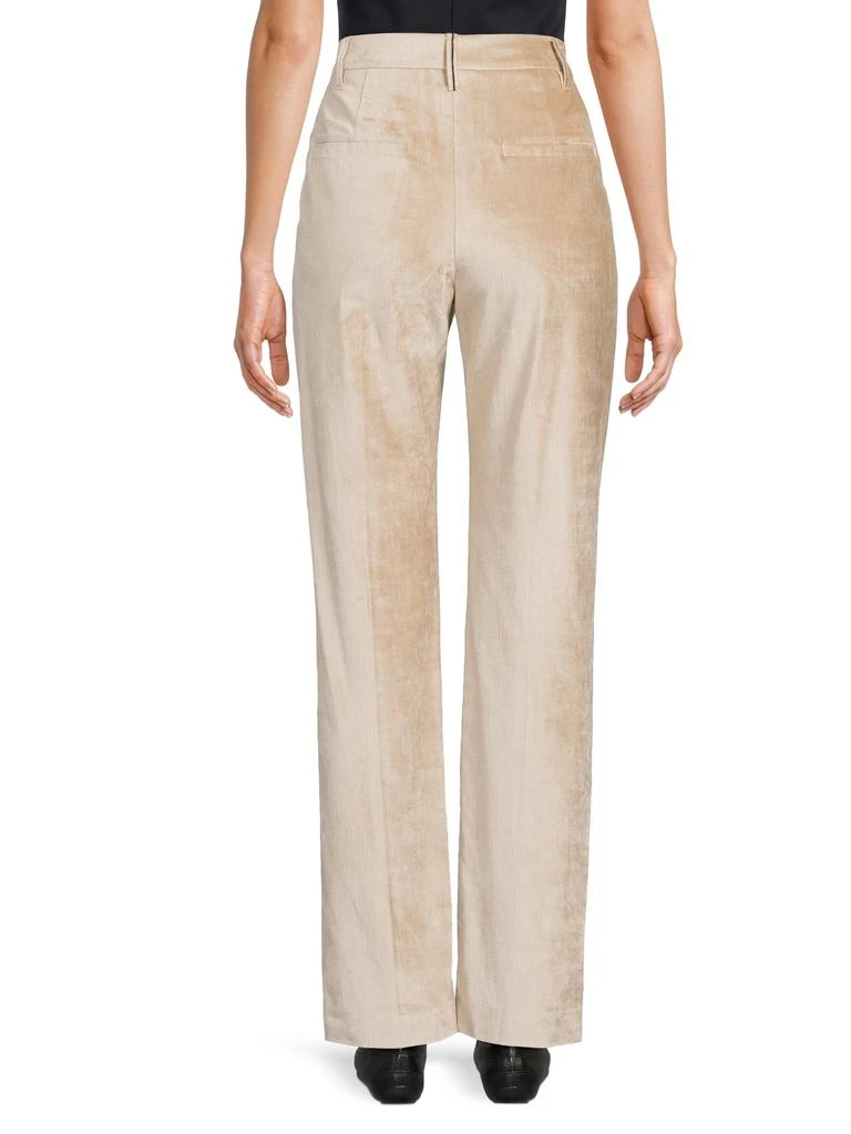 Brunello Cucinelli Velvet Cotton-Blend Straight Pants 2