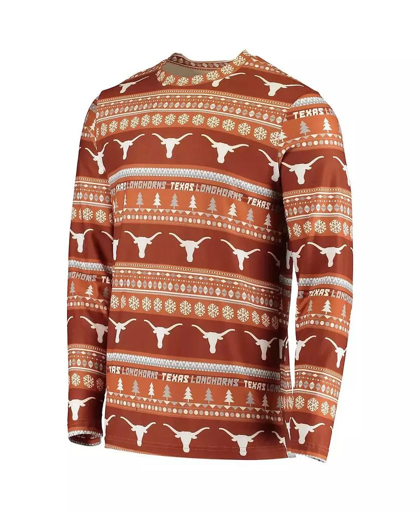 Concepts Sport Men's Texas Orange Texas Longhorns Ugly Sweater Knit Long Sleeve Top and Pant Set 2