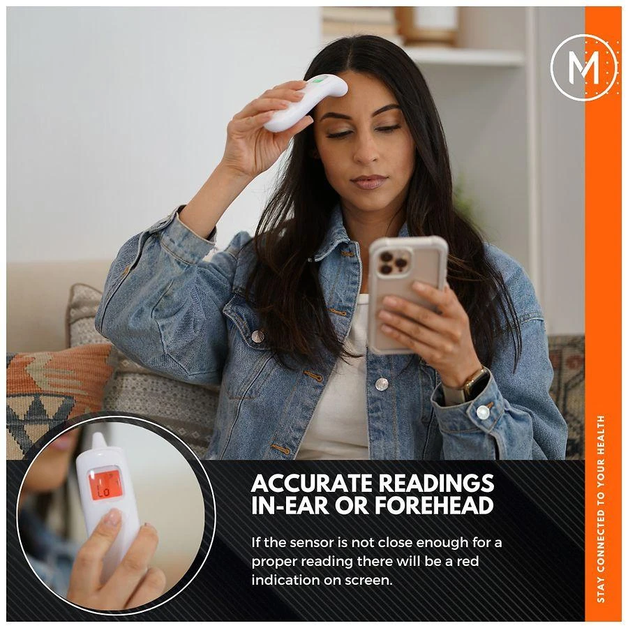 Mobi Smart DualScan Ear + Forehead Bluetooth Thermometer 2