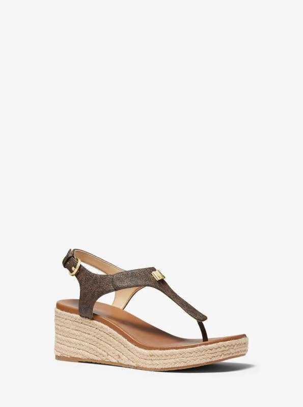Michael Kors Laney Logo Espadrille Wedge Sandal 1
