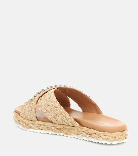 Prada Embellished straw sandals 3