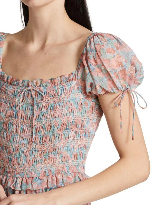 En Saison Adelina Floral Smocked Midi-Dress 4