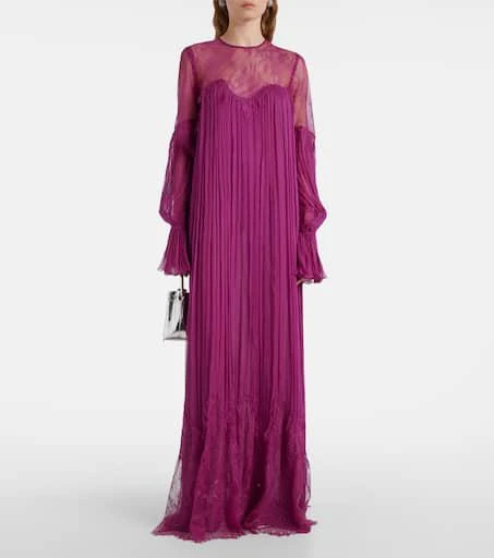 Costarellos Renia silk-blend lace gown 2