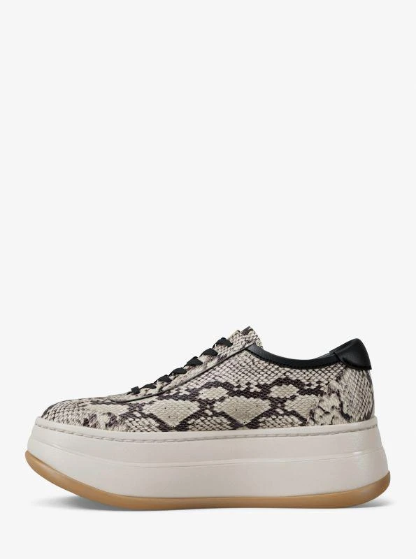 Michael Kors Hayes Snake Embossed Leather Platform Sneaker 4
